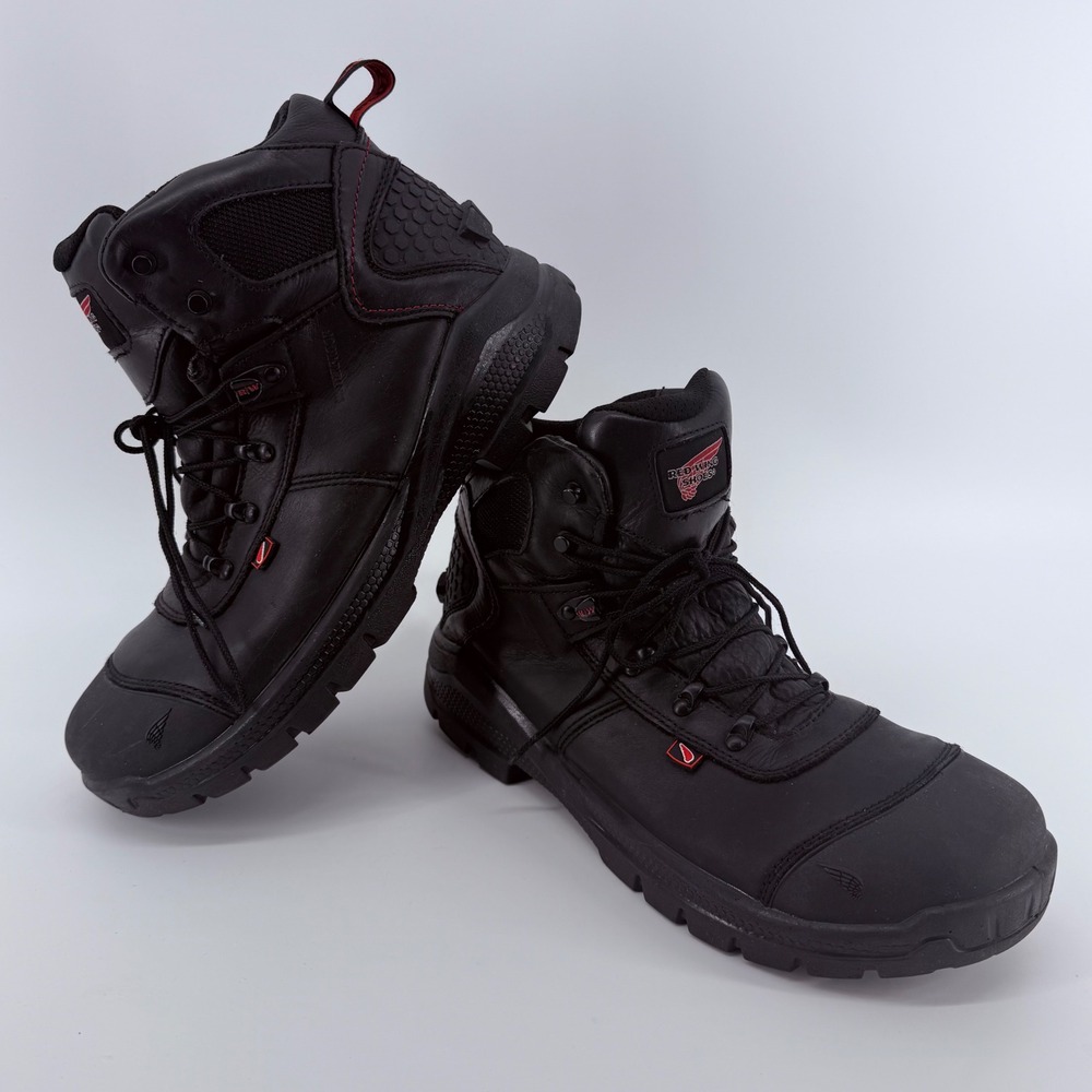 Red Wing 4423 Steel Toe EH Work Boots Men's US 11.5 D Black Leather USA ASTM